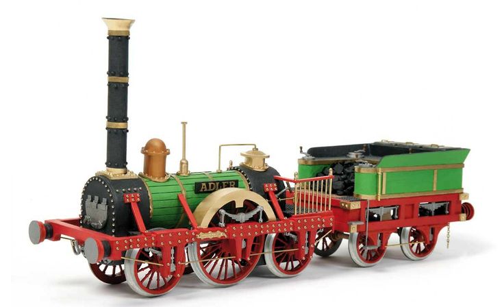 輸入木製模型の蒸気機関車アドラー号